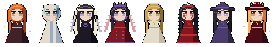 Eight revenant sprites